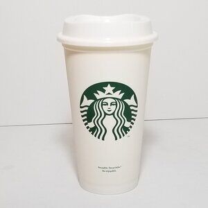 Starbucks coffee tumbler plastic ivory 16 siren